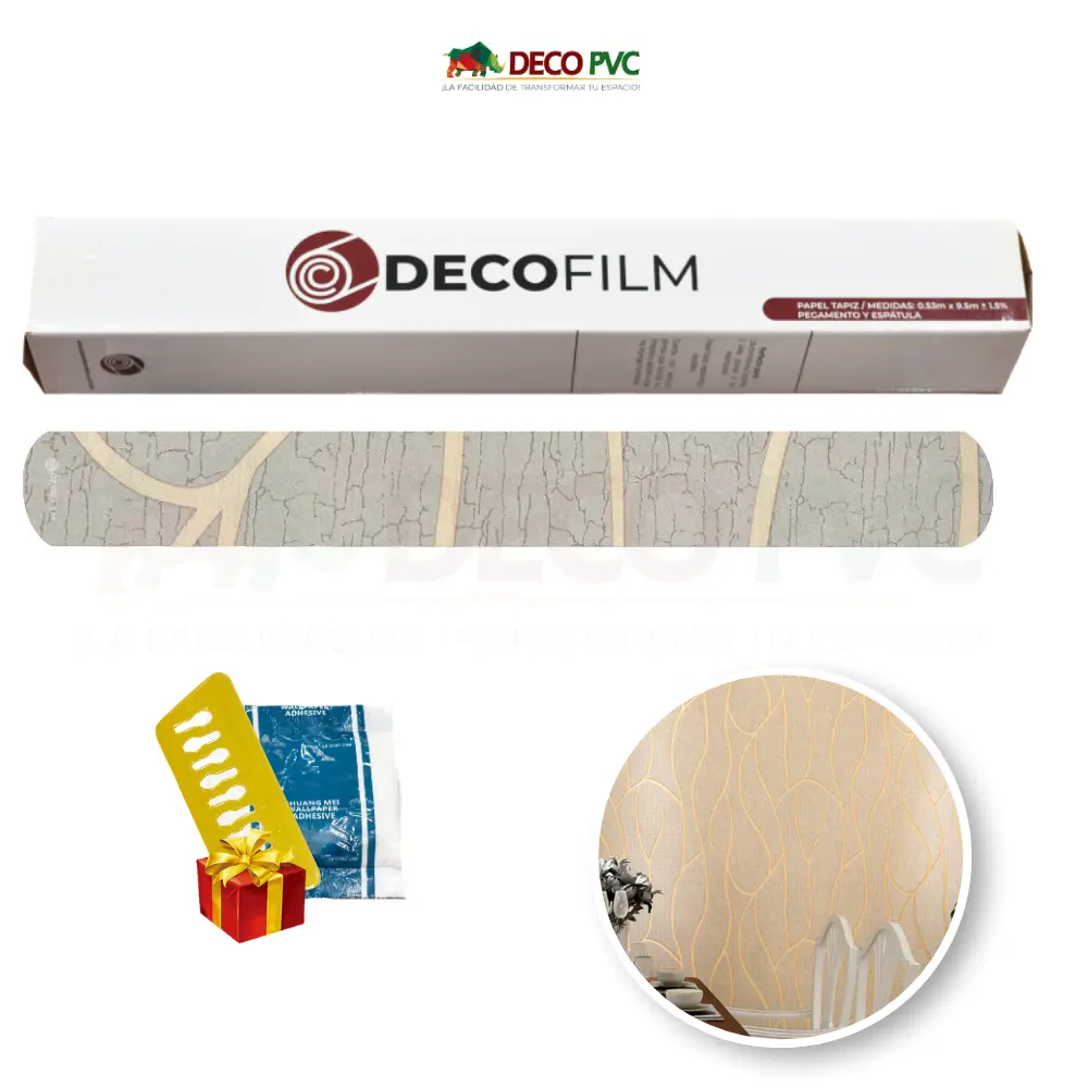 Papel Tapiz Ondas - DECOFILM® / 1 rollo / 0.53*9.5m (Ondas Vodka)