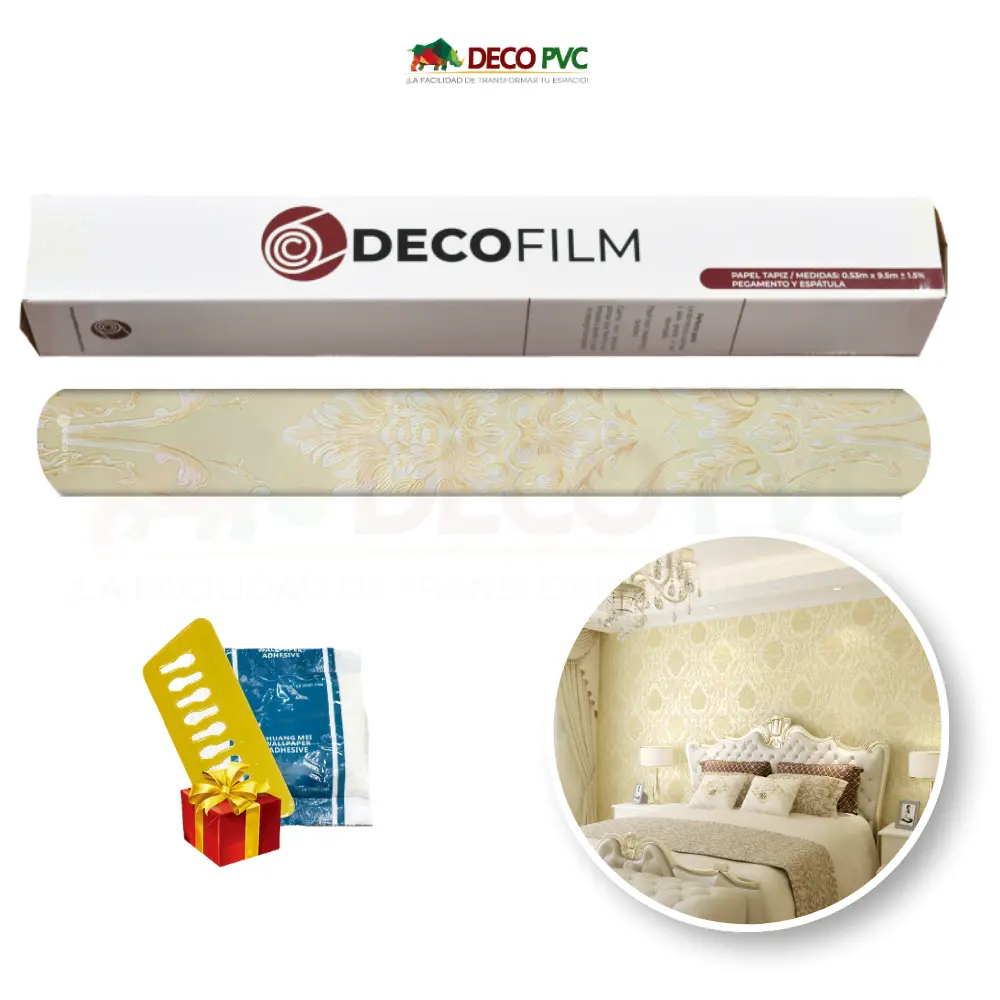 Papel Tapiz Joya - DECOFILM® / 1 rollo / 0.53*9.5m (Joya Dorada)