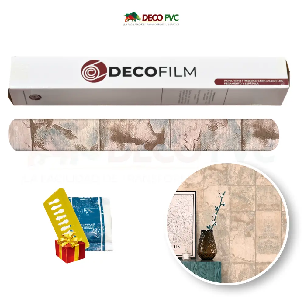 Papel Tapiz Mármol - DECOFILM® / 1 rollo / 0.53*9.5m (Mármol Beige)