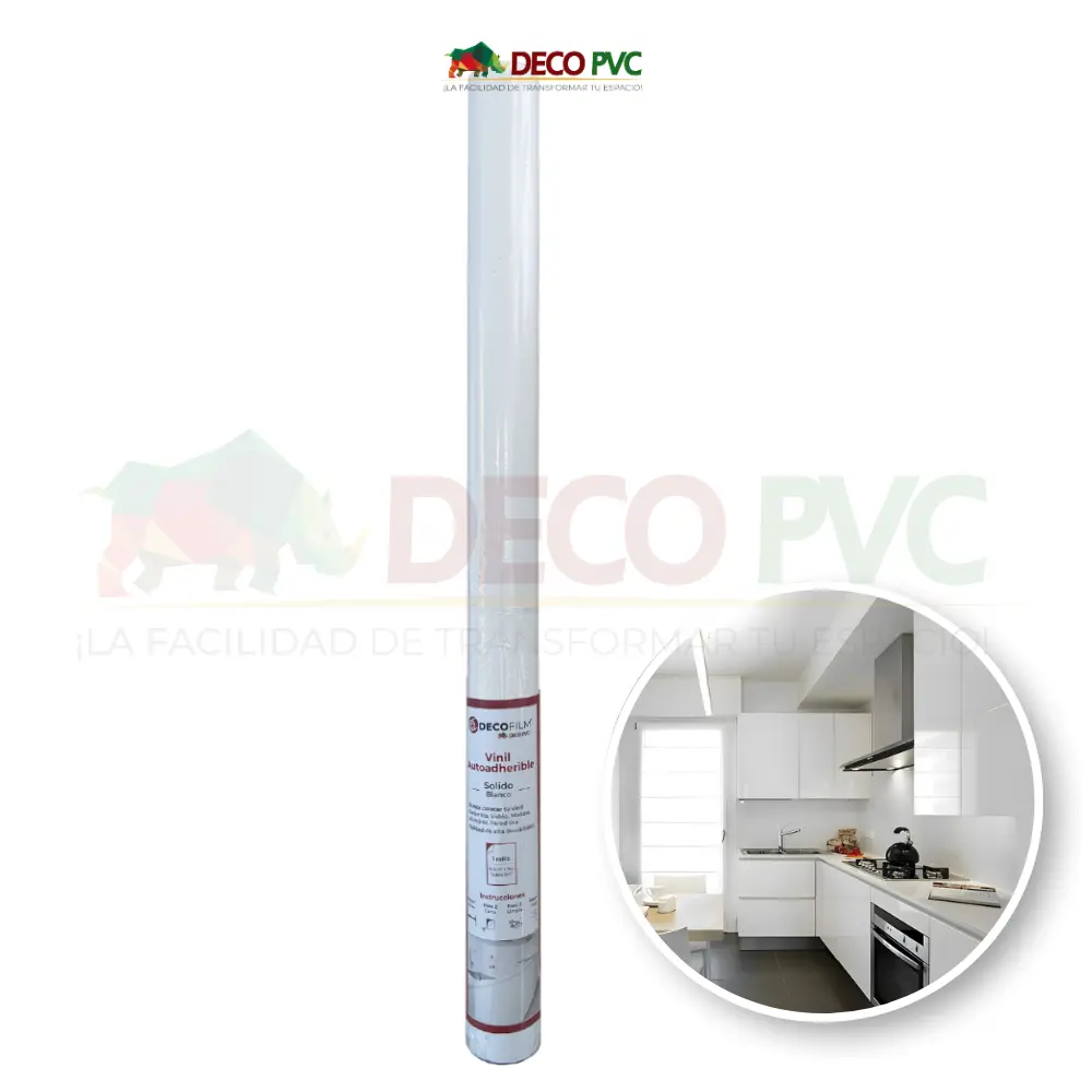 Vinil Autoadherible Sólido en rollo (0.60x5m) - DECOFILM® (Blanco)