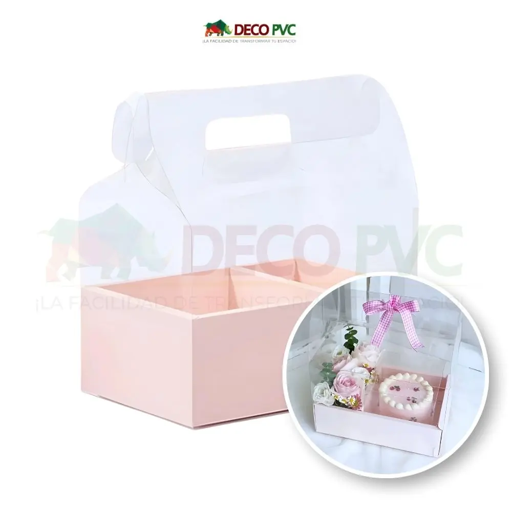 Set de cajas para pastel transparente / 5pzas