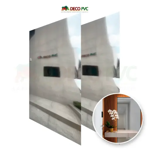 Pack 2 - Lámina Decorativa Espejo PVC - (3mm) / 1.22*2.44m