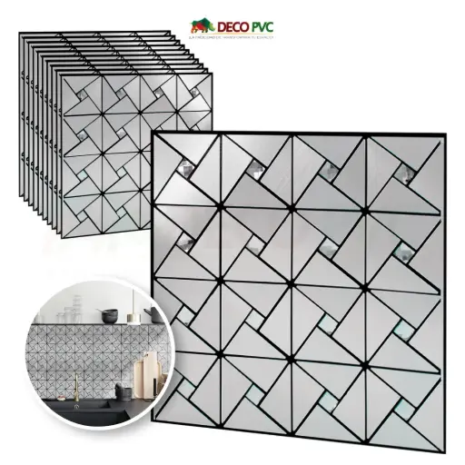 Mosaico Autoadherible Tipo Acero - Geométrico DECOFILM® / 11pzas / 30*30cm